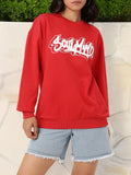 DressBerry Printed Cotton Terry Relaxed Fit Sweatshirt