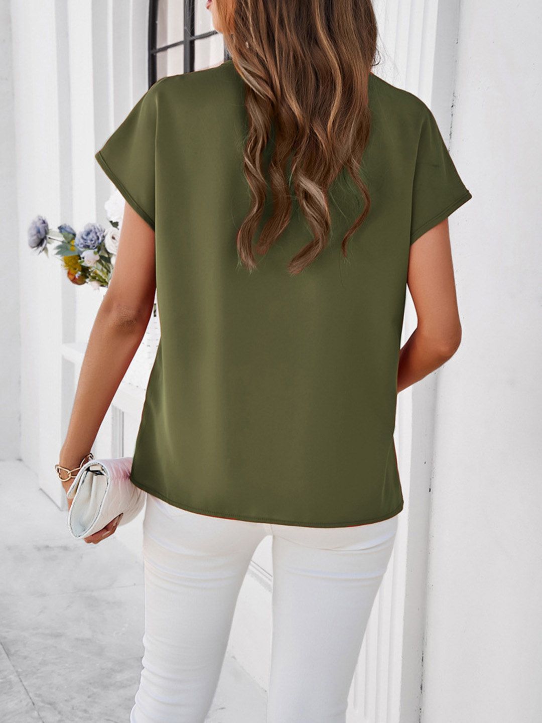 all about you V-Neck Extended Sleeves Regular Top