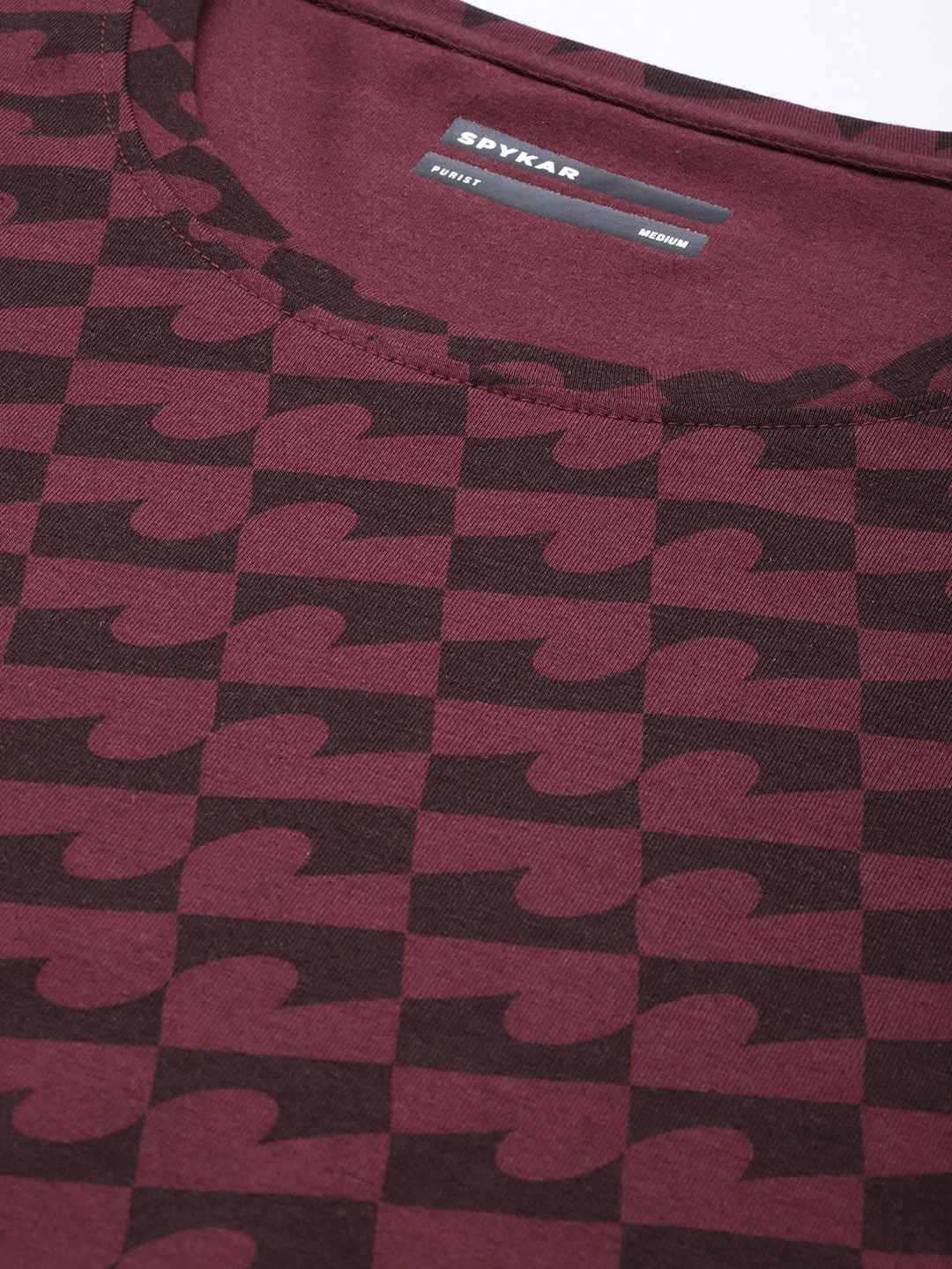SPYKAR Geometric Printed Slim Fit T-shirt
