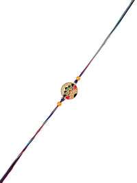 Voylla Men Peacock Inspired Enamelled Thread Rakhi