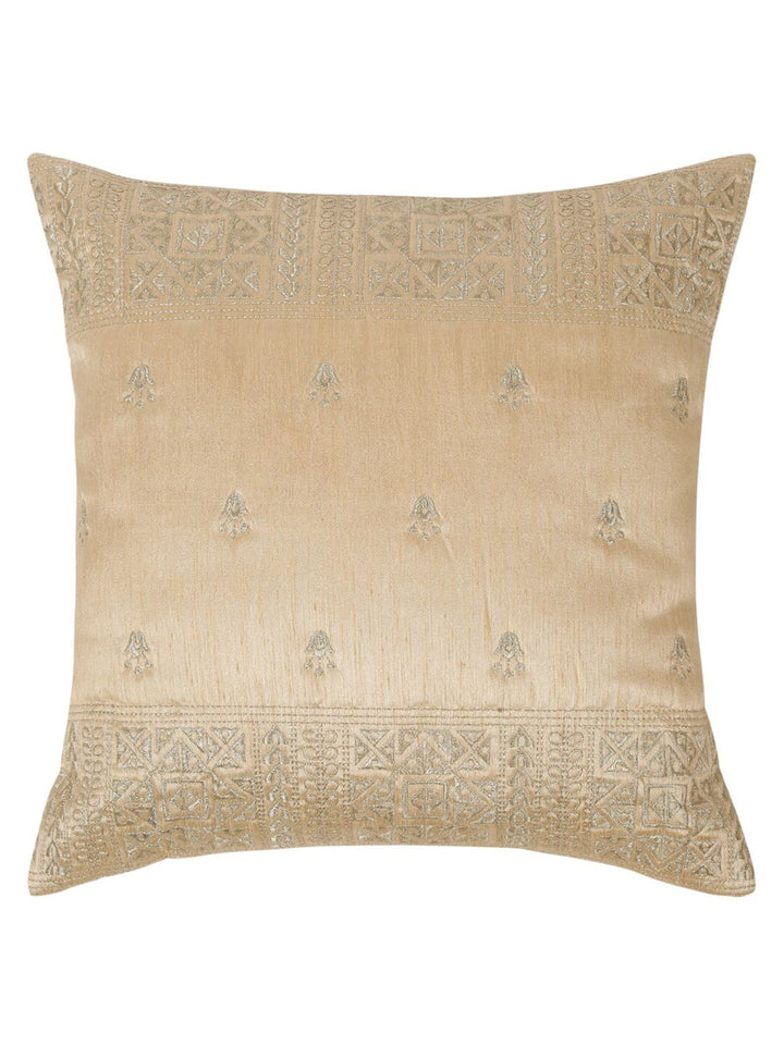 HOSTA HOMES Gold-Toned & Silver-Toned 2 Pieces Ethnic Motifs Square Cushion Covers