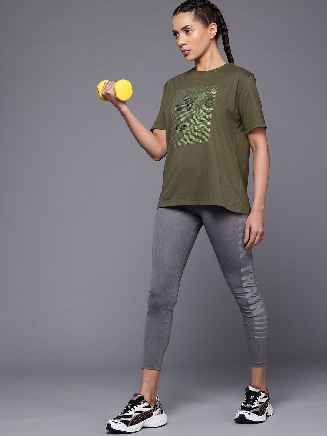 HRX by Hrithik Roshan Women Brand Logo Printed Training T-shirt