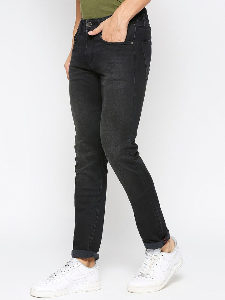 Being Human Men Slim Fit Mid-Rise Light Fade Dark Shade Clean Look Jeans