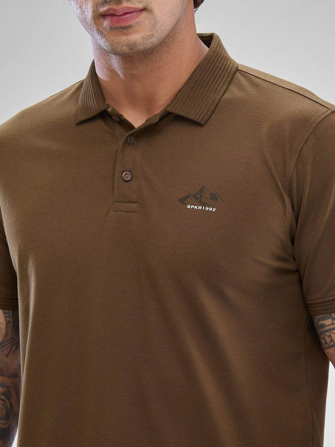 SPYKAR Men Polo Collar Solid Slim Fit T-shirt