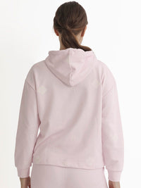 RAREISM Conversational Printed Hooded Cotton Pullover Sweatshirt