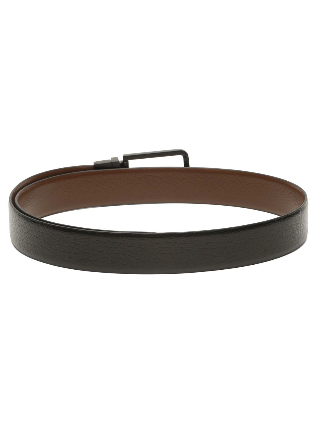 Teakwood Leathers Men Textured Leather Reversible Formal Belt