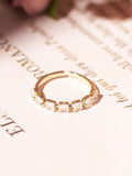SALTY Gold Artificial-Stone Studded Ring For Women & Girls
