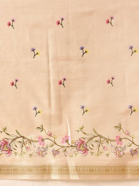 Silk Land Tussar Color Soft Silk Floral Digital Printed Saree