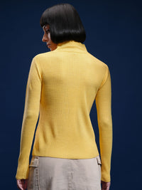 Tokyo Talkies Women Full Sleeves Mock Neck Sweater