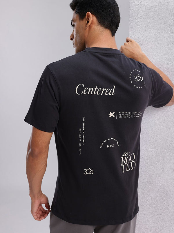 HRX by Hrithik Roshan Typography Print Pure Cotton Yoga T-shirt