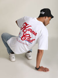 Bene Kleed Men Pure Cotton Typography Printed Oversized T-shirt