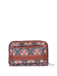 ZOUK Women Mughal Garden Floral Printed Classic Zip Around Wallet