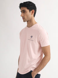 RARE RABBIT Men Castel Round Neck Cotton Slim Fit T-Shirt