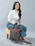 ZOUK Floral Printed Structured Tote Bag