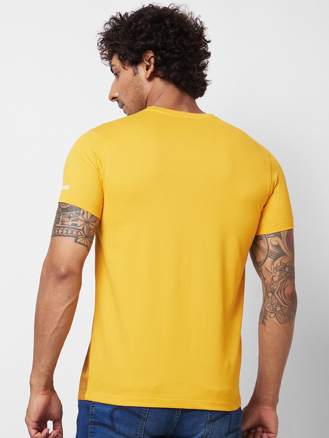 SPYKAR Typography Printed Round Neck Cotton Slim Fit Tshirt