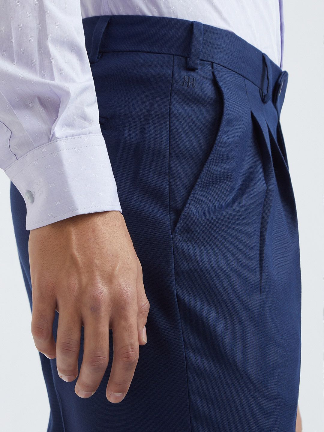 Raymond Self Design Classic Fit Formal Trouser