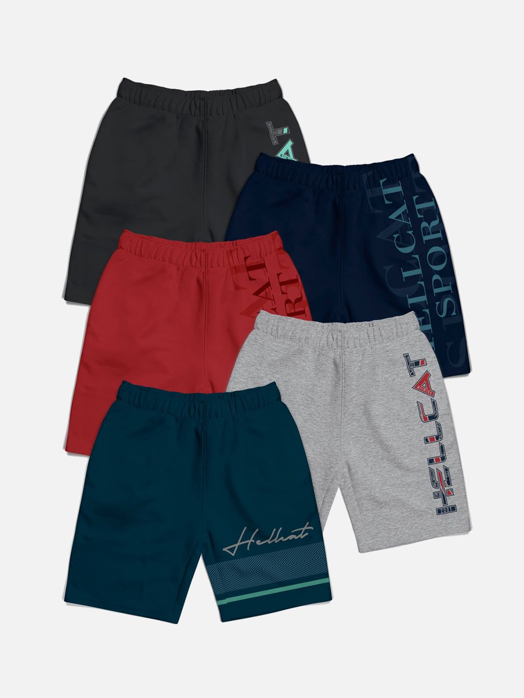 HELLCAT Boys Navy Blue Sports Shorts