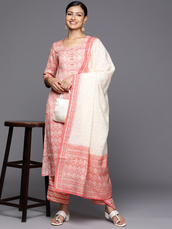 Libas Ethnic Motifs Printed Regular Kurta With Trousers & Dupatta