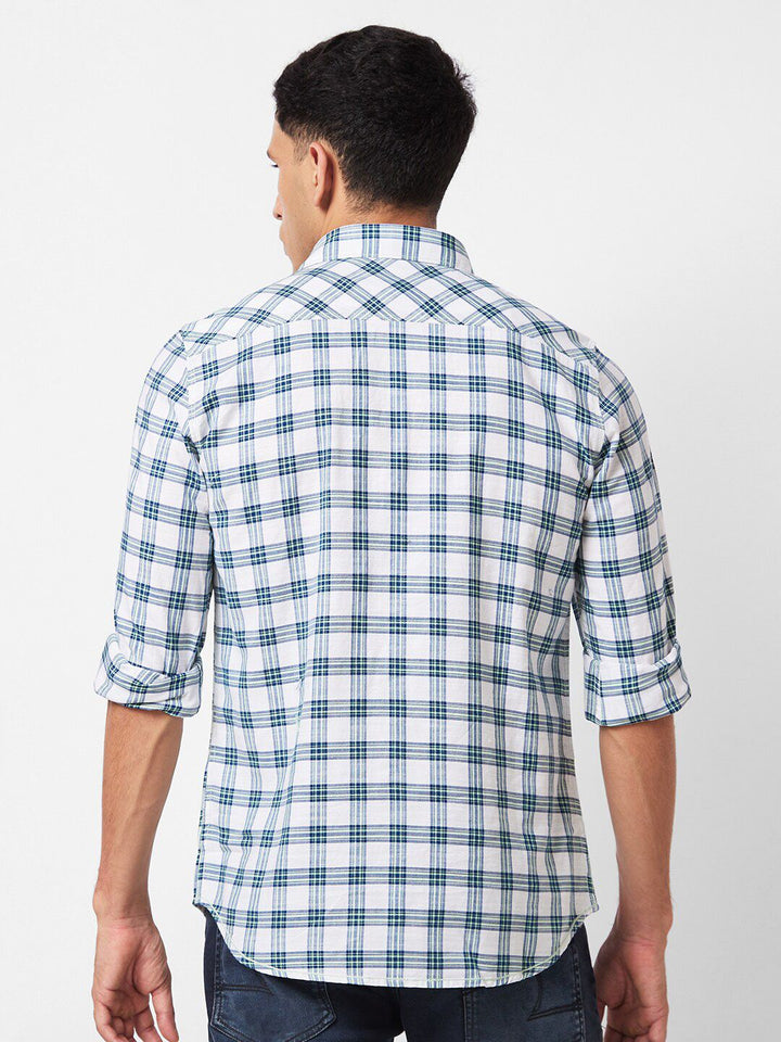 SPYKAR Checked Slim Fit Cotton Casual Shirt