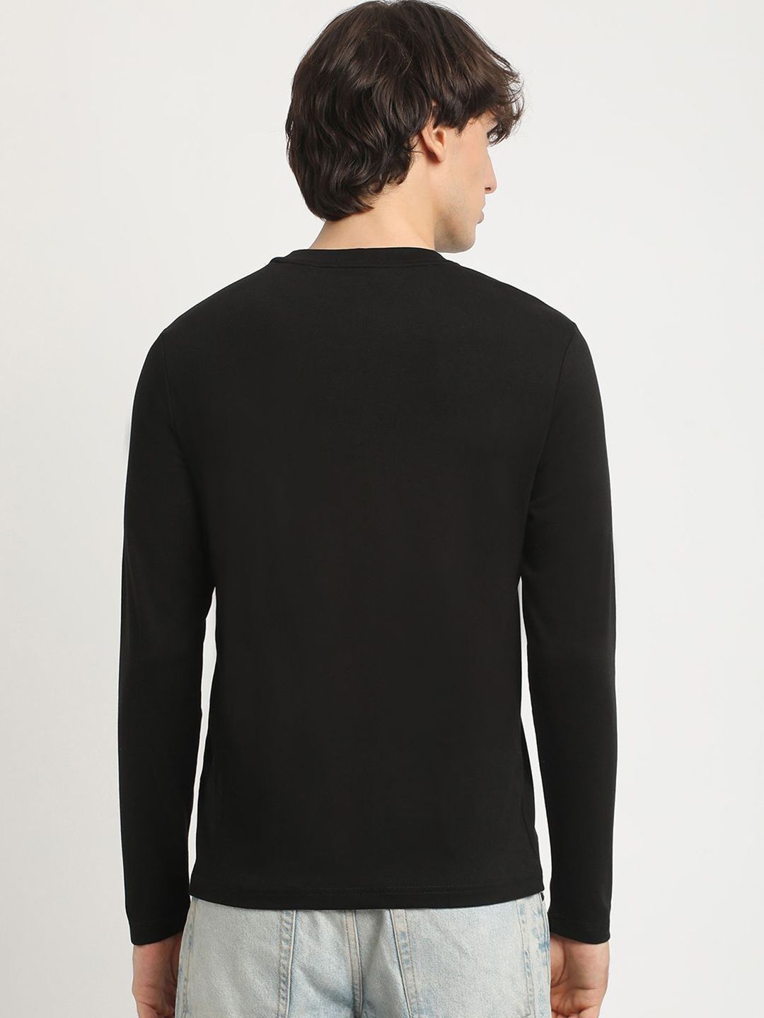 THE BEAR HOUSE Men's Crew Neck Full sleeve Solid T-shirt