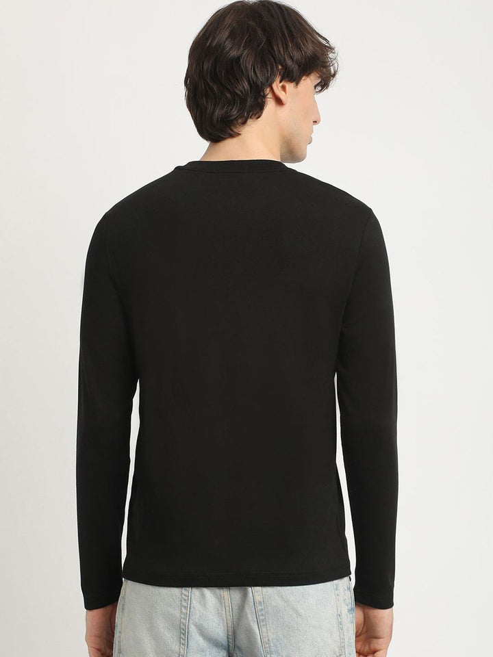 THE BEAR HOUSE Men's Crew Neck Full sleeve Solid T-shirt