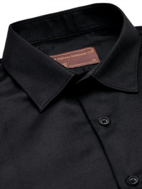 The Indian Garage Co. X Luxe Men Black Slim Fit Opaque Formal Shirt