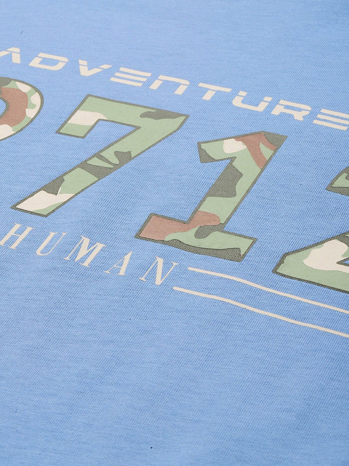 Being Human Typography Printed Pure Cotton Slim Fit T-shirt