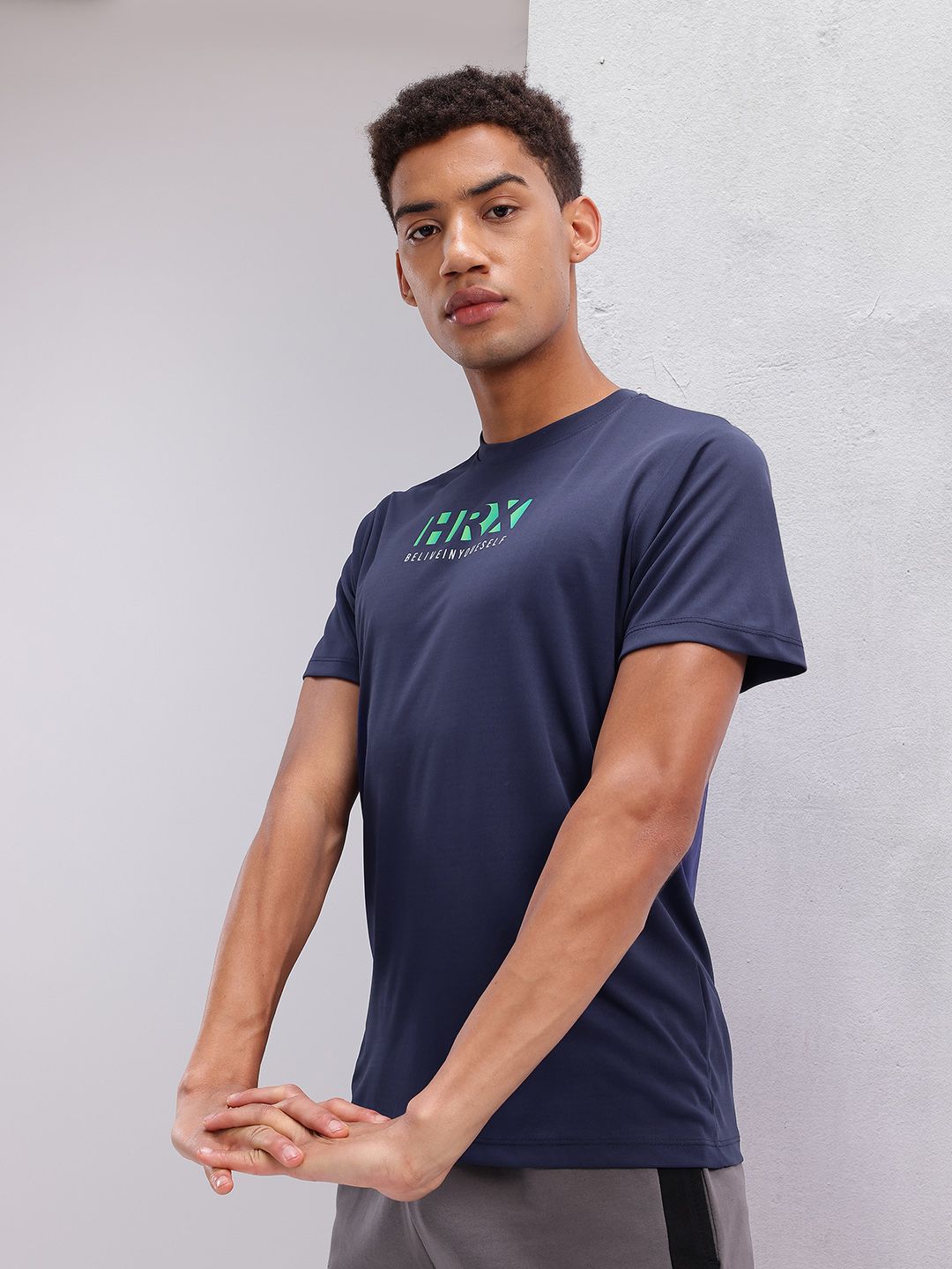 HRX by Hrithik Roshan Typography Printed Training T-shirt