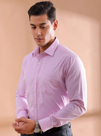 The Indian Garage Co. X Luxe Men Slim Fit Micro Checks Formal Shirt