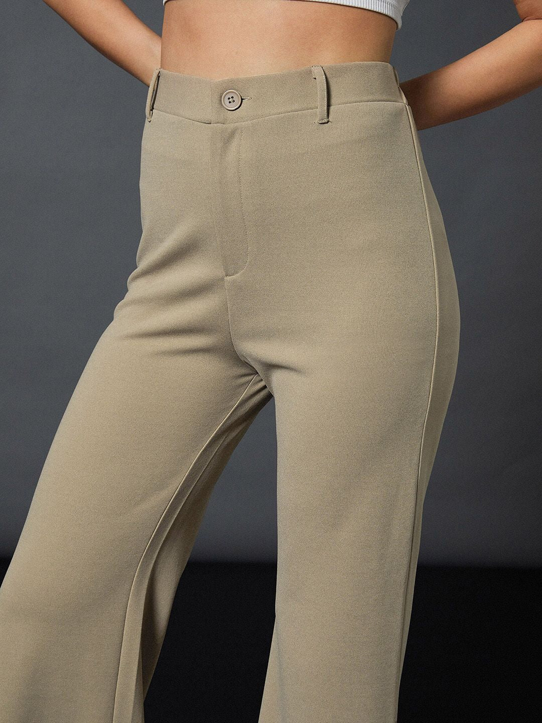 SASSAFRAS worklyf Brown Puff Sleeves Top & Trousers Co-Ords