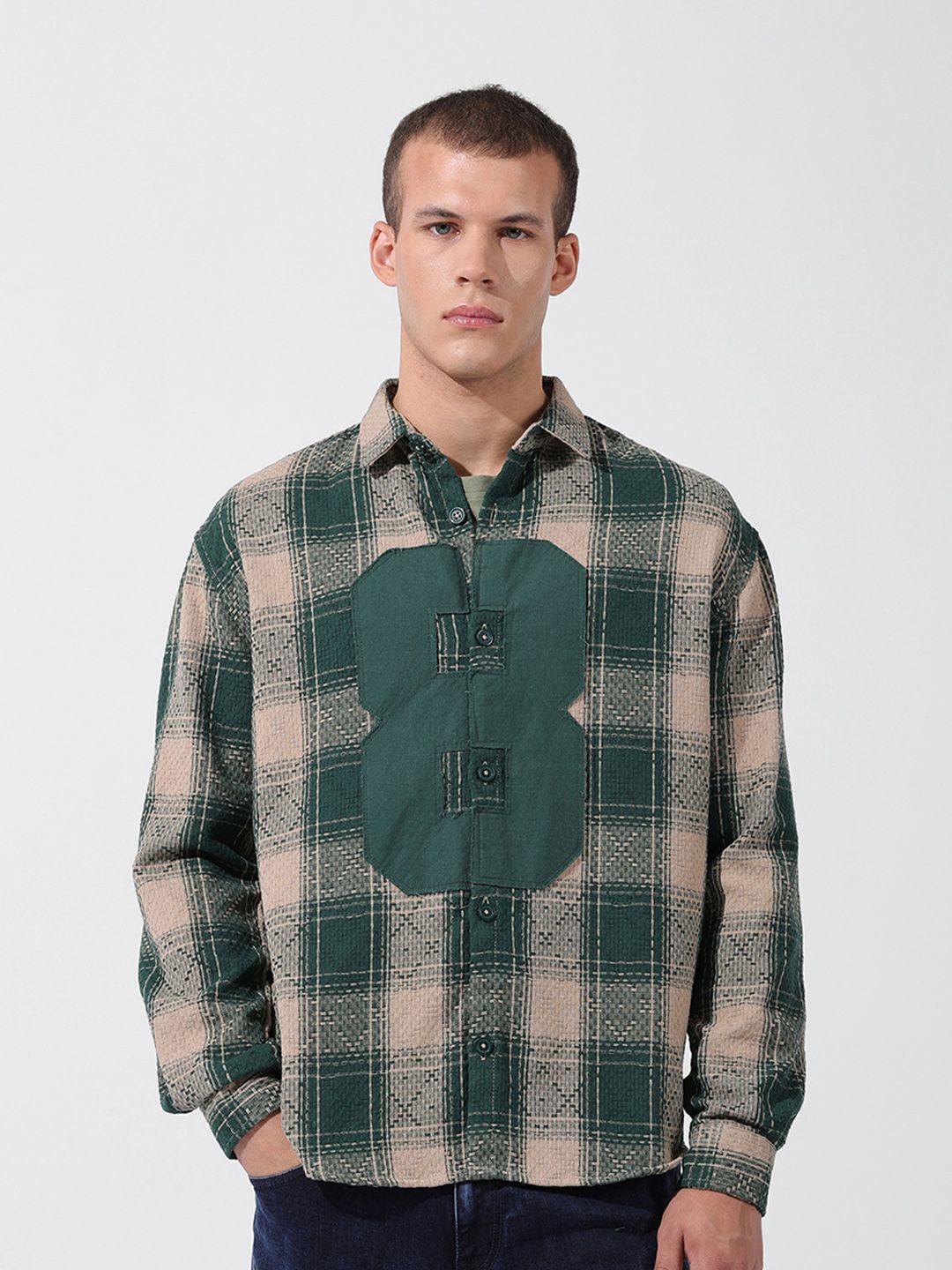 The Indian Garage Co Men Relaxed Fit Checkered Shirt