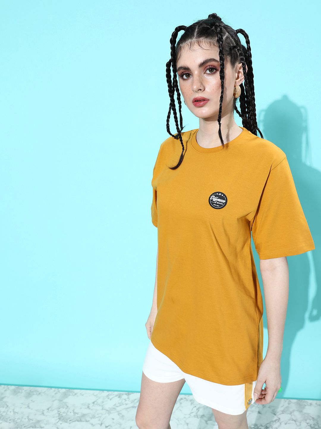 Difference of Opinion Women Graphic Printed Oversized T-shirt