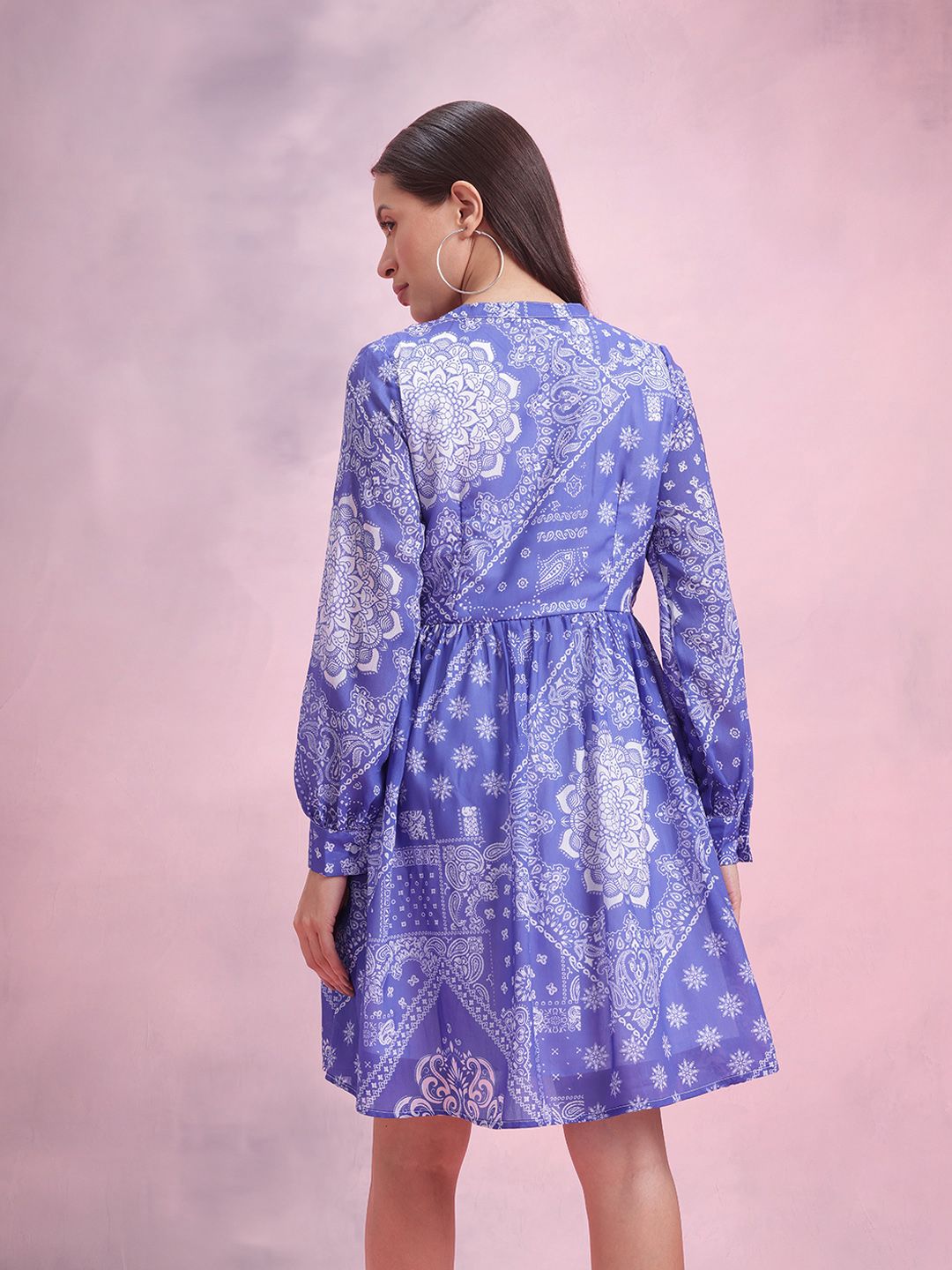 DressBerry Ethnic Motifs Print A-Line Dress