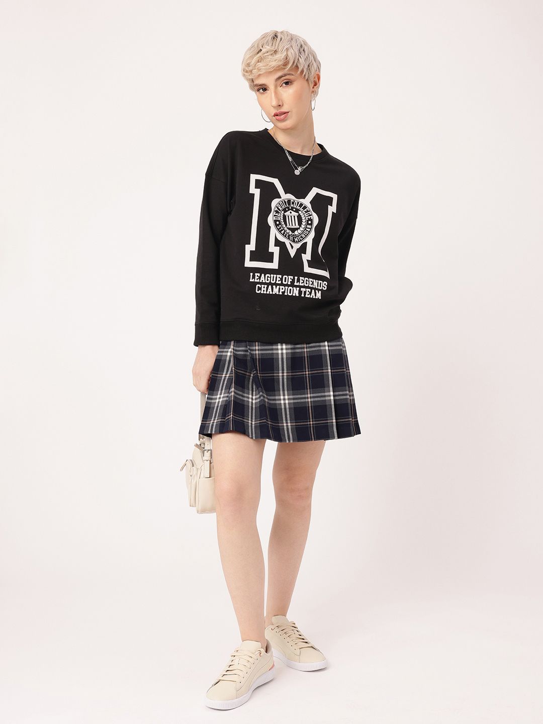 DressBerry Printed Relaxed Fit Sweatshirt