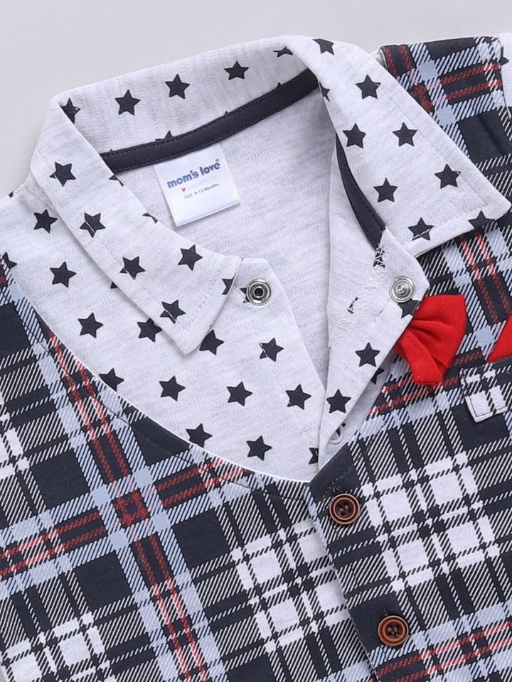 Moms Love Infant Boys Printed Pure Cotton Clothing Set