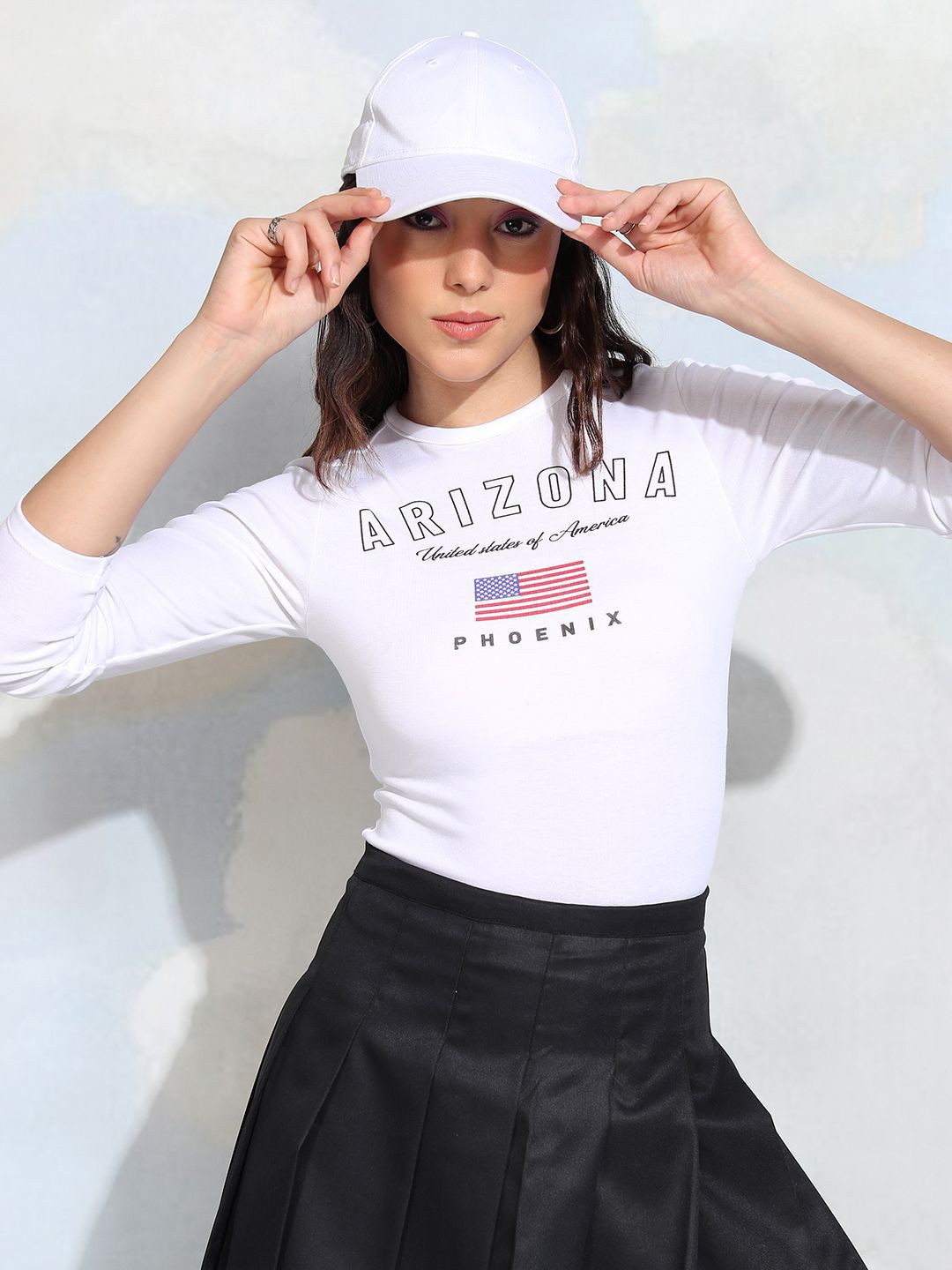 Jalan oleh Tokyo Talkies Typography Print Round Neck Top