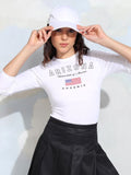 Jalan oleh Tokyo Talkies Typography Print Round Neck Top