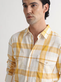 RARE RABBIT Men Bern Tartan Checked Slim Fit Shirt