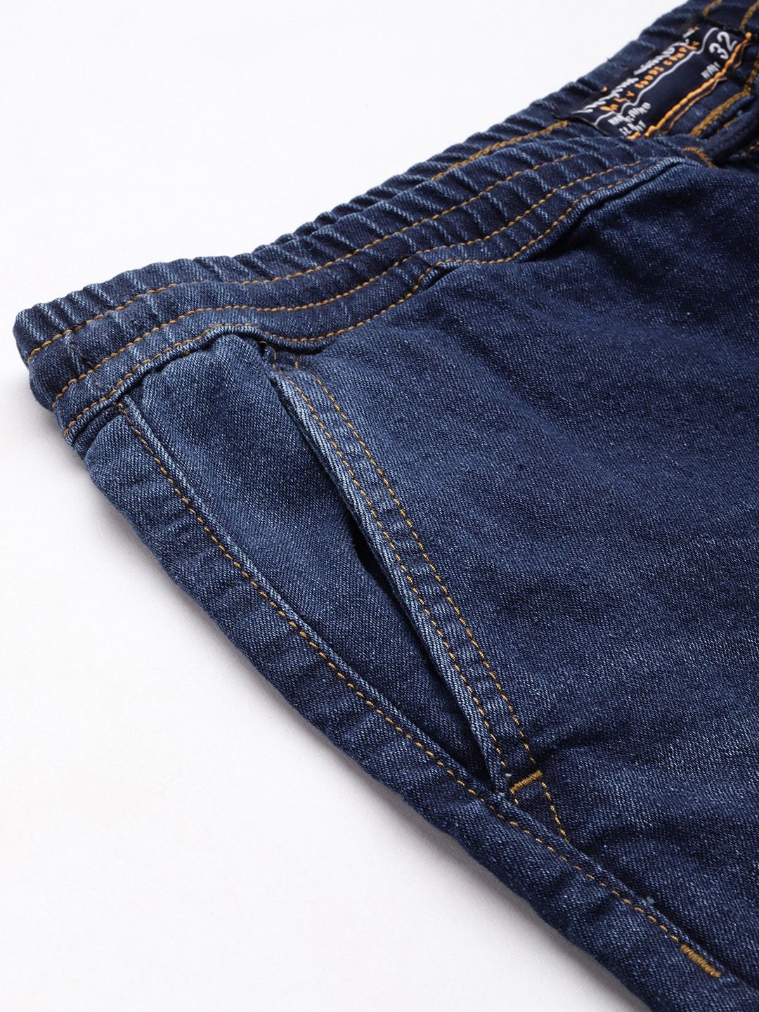 The Indian Garage Co Men Solid Denim Shorts