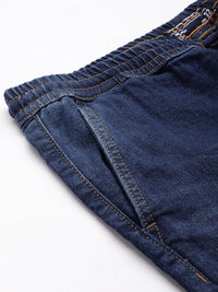 The Indian Garage Co Men Solid Denim Shorts