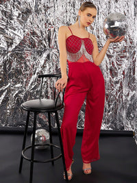 STREET 9 Self Design Feather Basic Jumpsuit