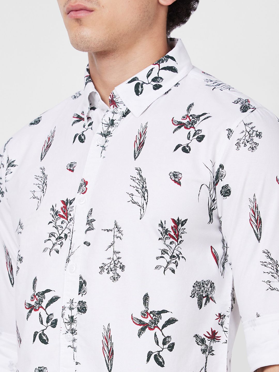 SPYKAR Floral Printed Cotton Casual Shirt