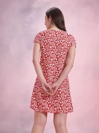 DressBerry Floral Print A-Line Dress
