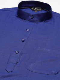 SOJANYA Men Navy Blue Solid Kurta