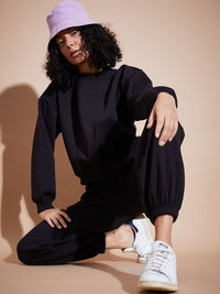 SASSAFRAS BASICS Fleece Oversized Sweatshirt With Joggers