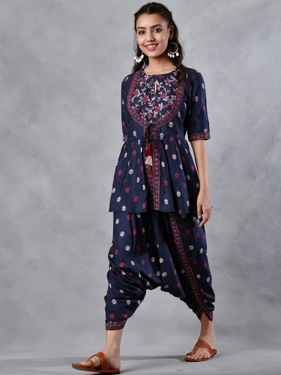 Rustorange Floral Printed Co-Ord Set