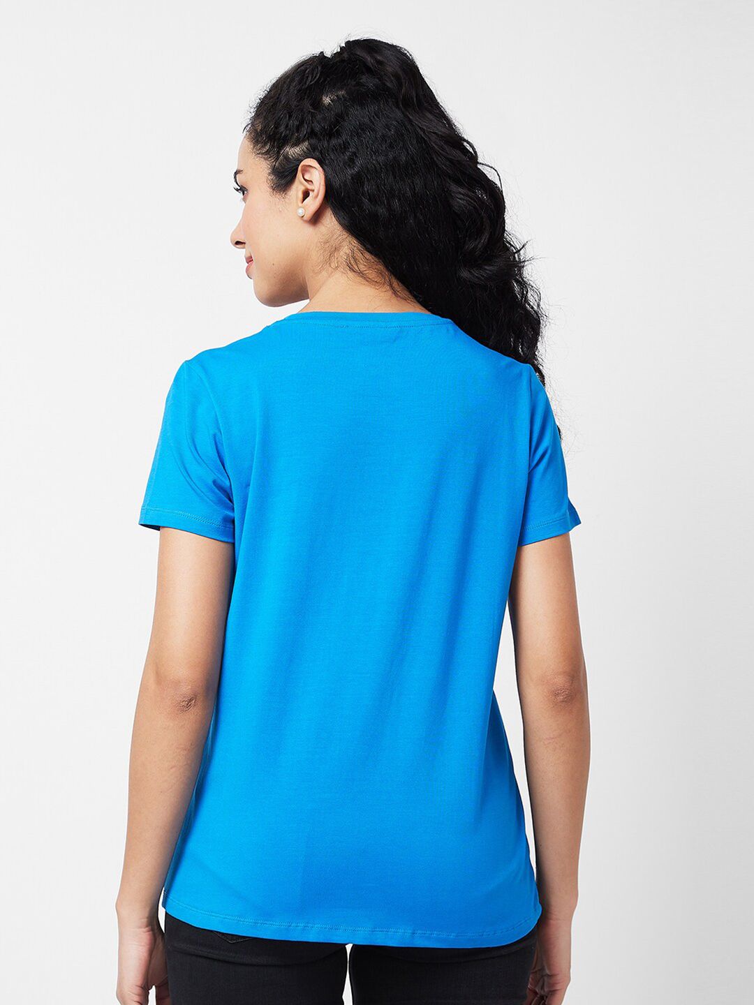 SPYKAR Typography Printed Round Neck Cotton T-shirt