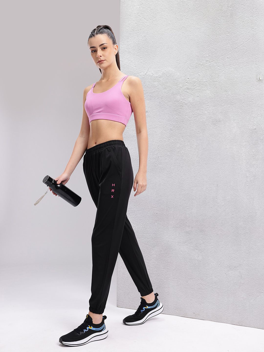HRX by Hrithik Roshan Women Front Seam Mid-Rise Rapid-Dry Training Joggers