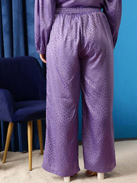 CURVY STREET Women Abstract Printed Loose Fit Trousers