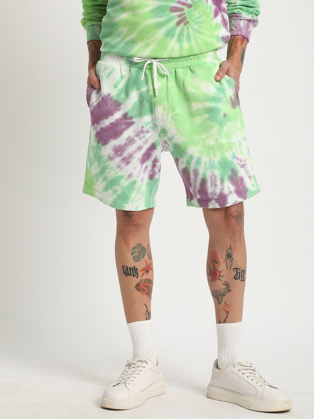 THE BEAR HOUSE Men Tie and Dye Pure Cotton Shorts